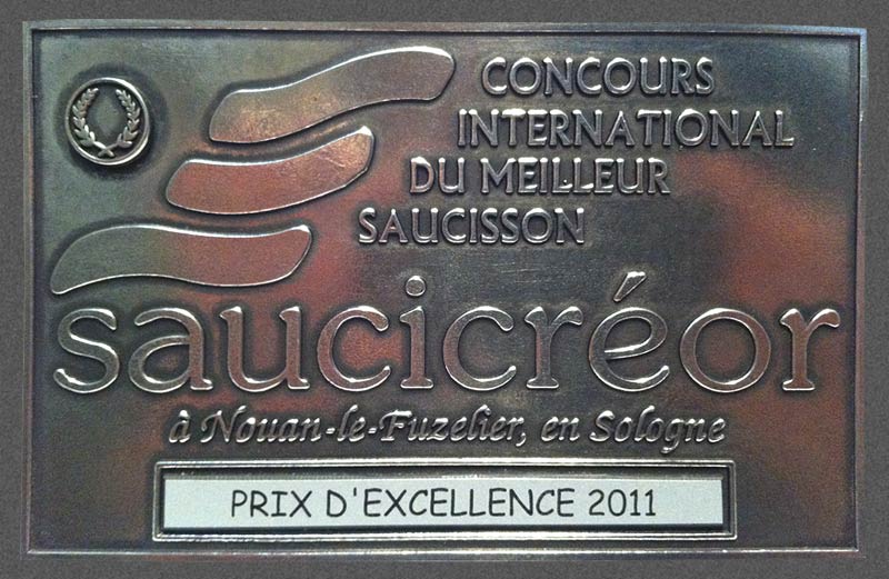 Prix d'Excellence 2011 au Concours International du Meilleur Saucisson