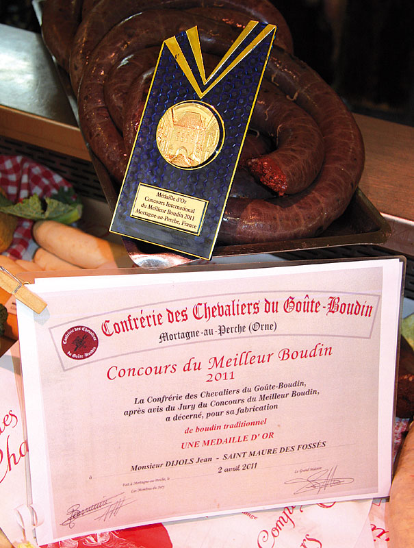 Médaille d'Or 2011 au Concours du Meilleur Boudin