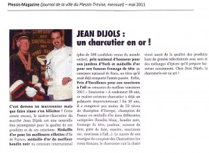 Jean Dijols dans Le Plessis Magazine en mai 2011