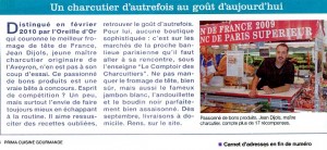 Jean Dijols dans Prima Cuisine Gourmande en aout 2011